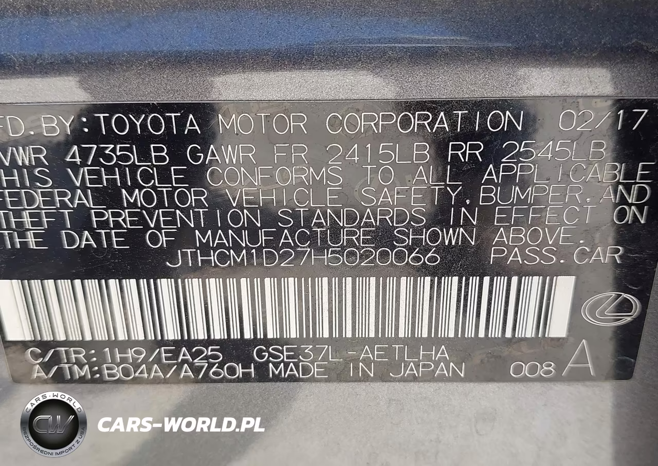 2017 Lexus Is 300 VIN:JTHCM1D27H5020066 - 9
