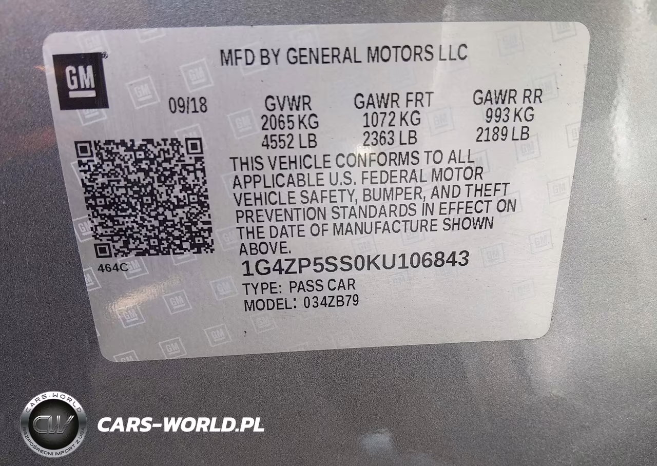 2019 Buick Lacrosse Fwd Essence VIN:1G4ZP5SS0KU106843 - 9