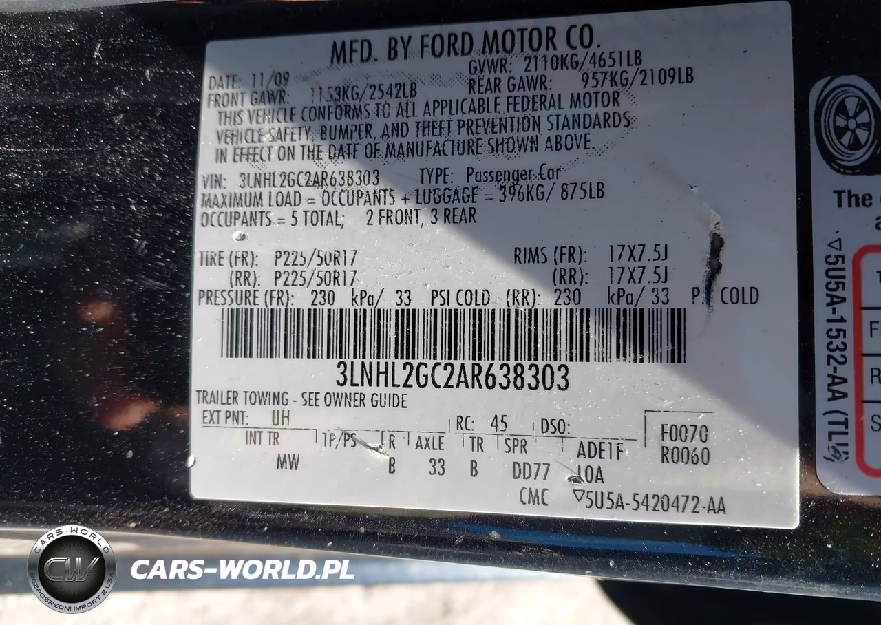 2010 Lincoln Mkz VIN:3LNHL2GC2AR638303 - 9