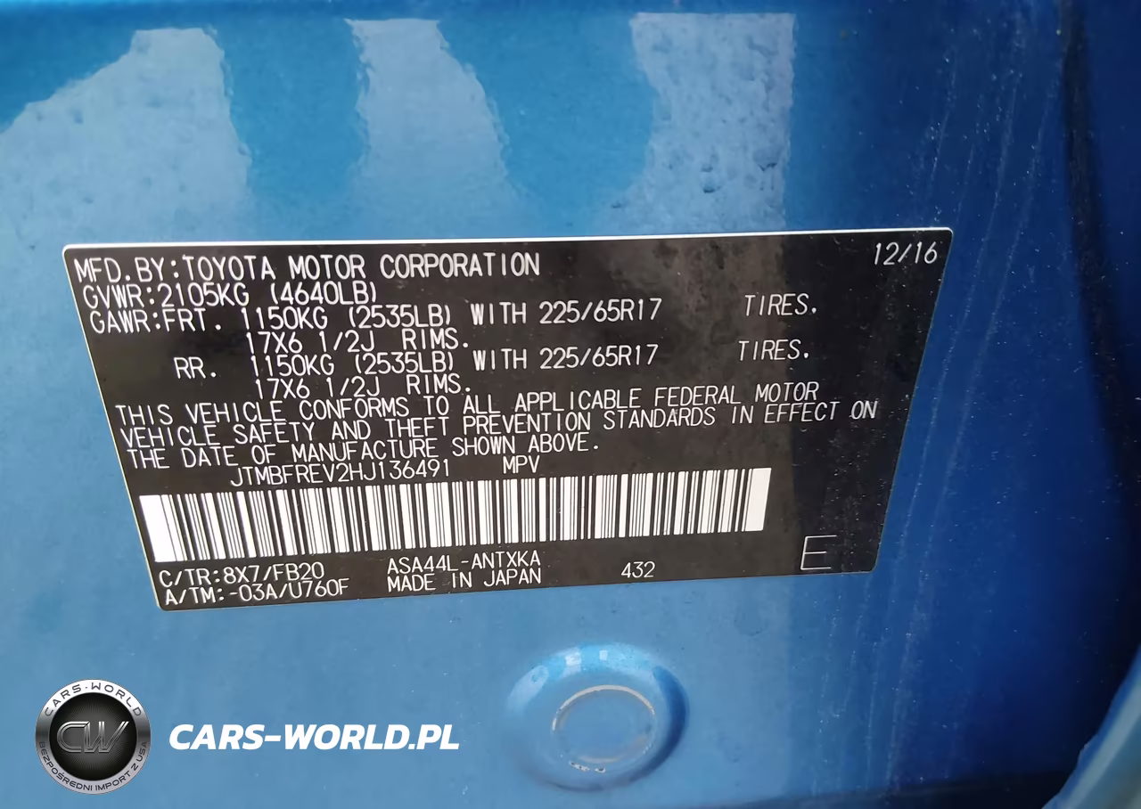2017 Toyota Rav4 Le VIN:JTMBFREV2HJ136491 - 9