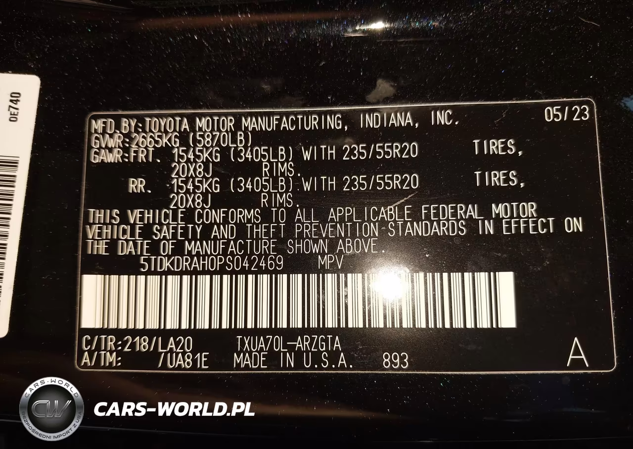 2023 Toyota Highlander Platinum VIN:5TDKDRAH0PS042469 - 9