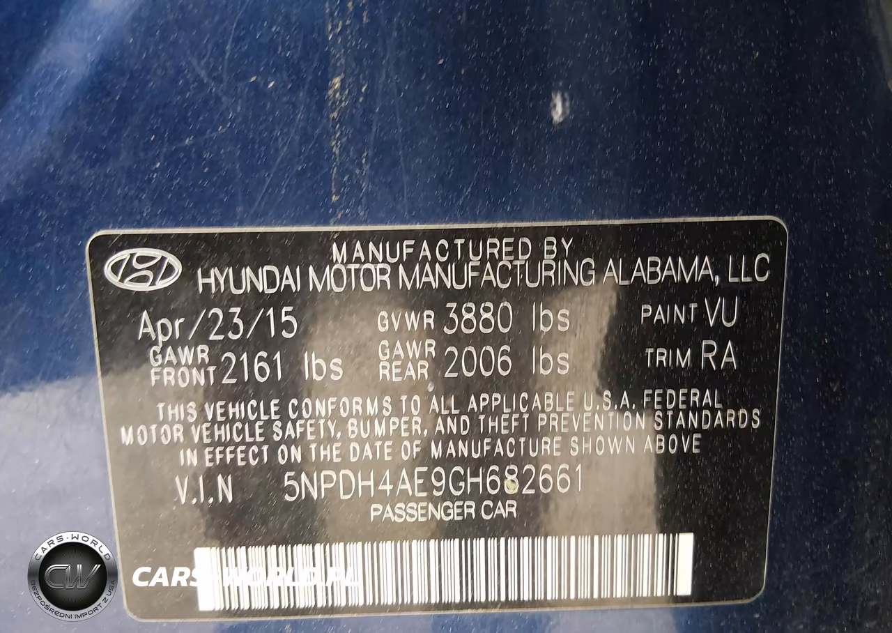 2016 Hyundai Elantra Se VIN:5NPDH4AE9GH682661 - 9