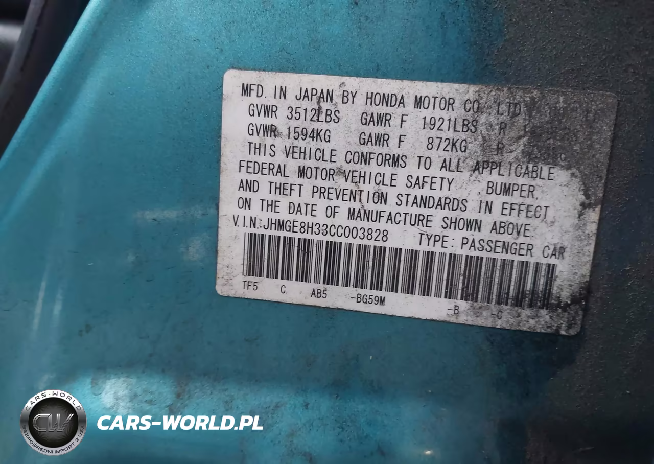 2012 Honda Fit VIN:JHMGE8H33CC003828 - 9