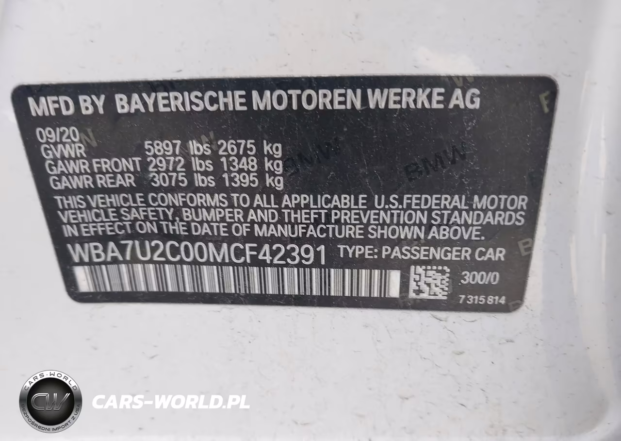 2021 BMW 750I xDrive VIN:WBA7U2C00MCF42391 - 9