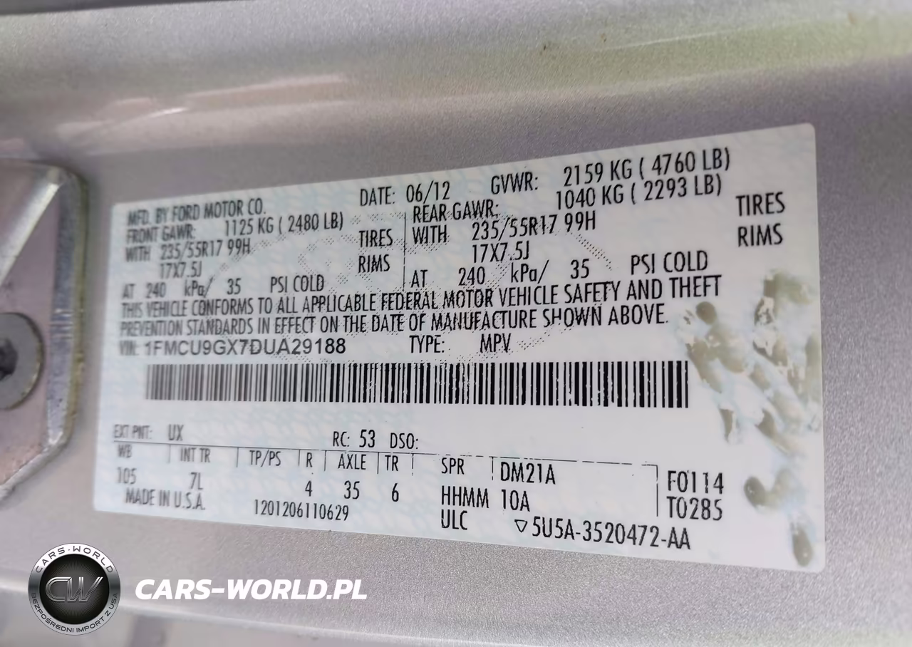 2013 Ford Escape Se VIN:1FMCU9GX7DUA29188 - 9