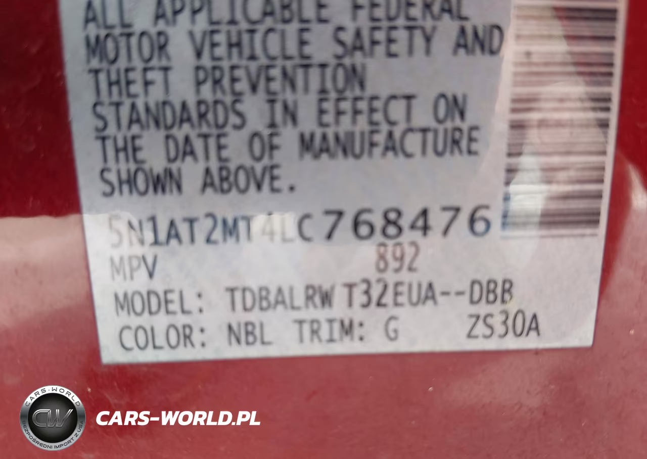2020 Nissan Rogue Sl Fwd VIN:5N1AT2MT4LC768476 - 9