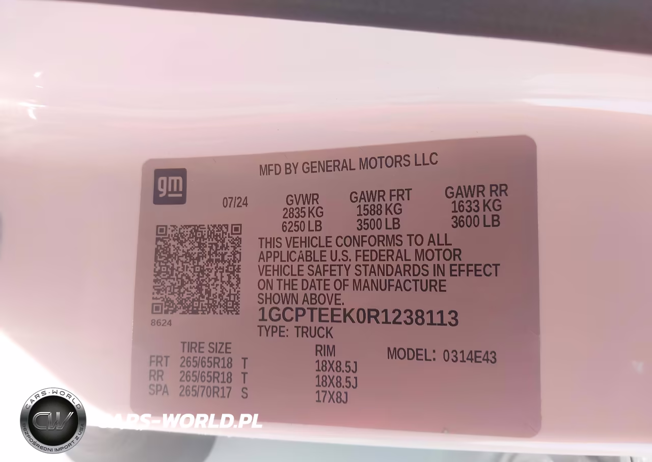 2024 Chevrolet Colorado 4Wd Trail Boss VIN:1GCPTEEK0R1238113 - 9