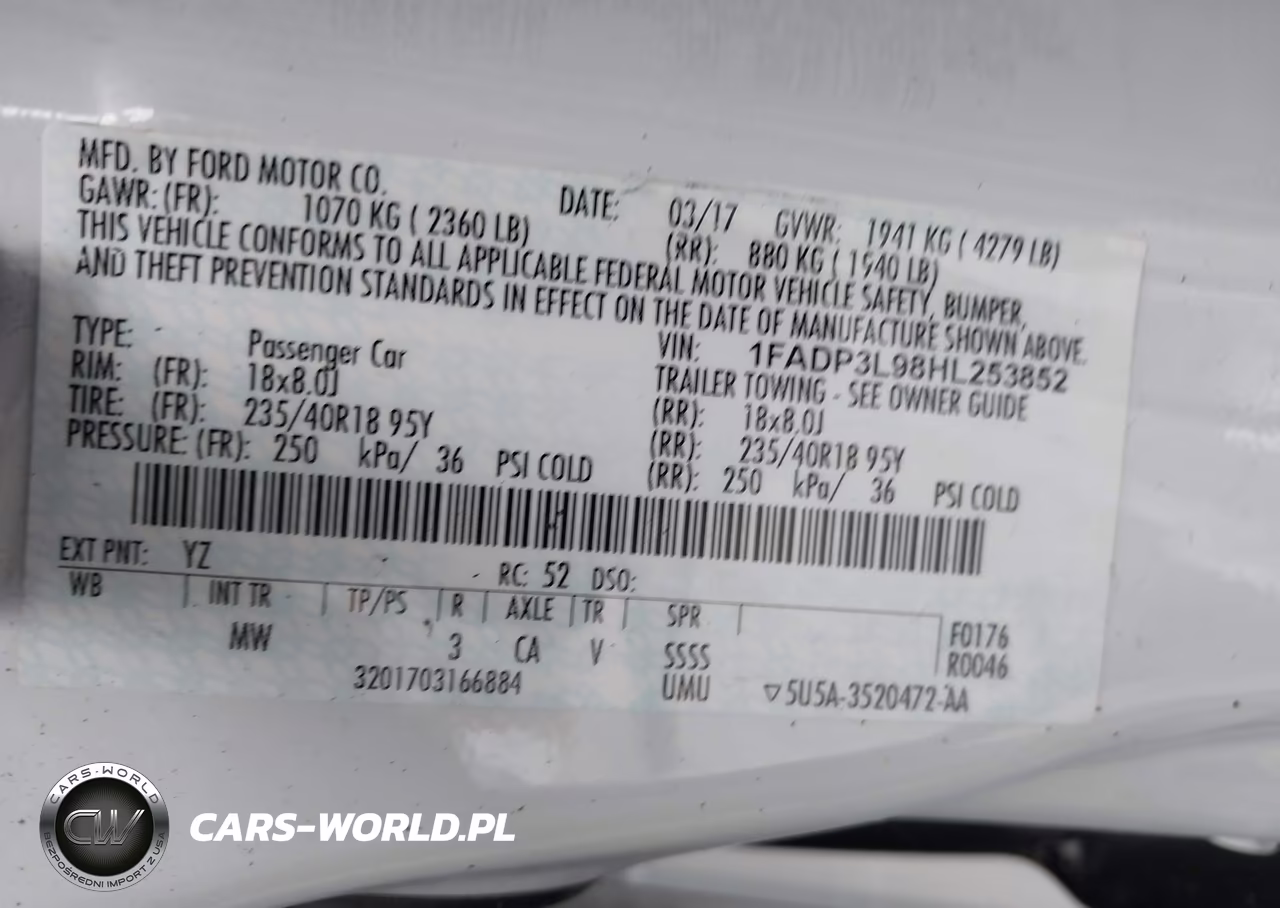 2017 Ford Focus St VIN:1FADP3L98HL253852 - 9