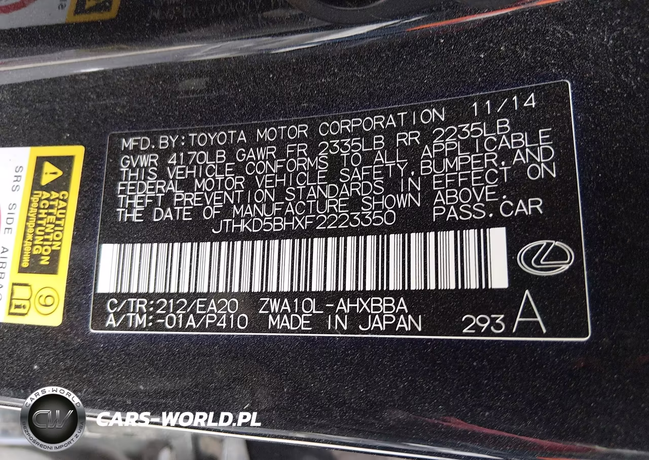 2015 Lexus Ct 200H VIN:JTHKD5BHXF2223350 - 9