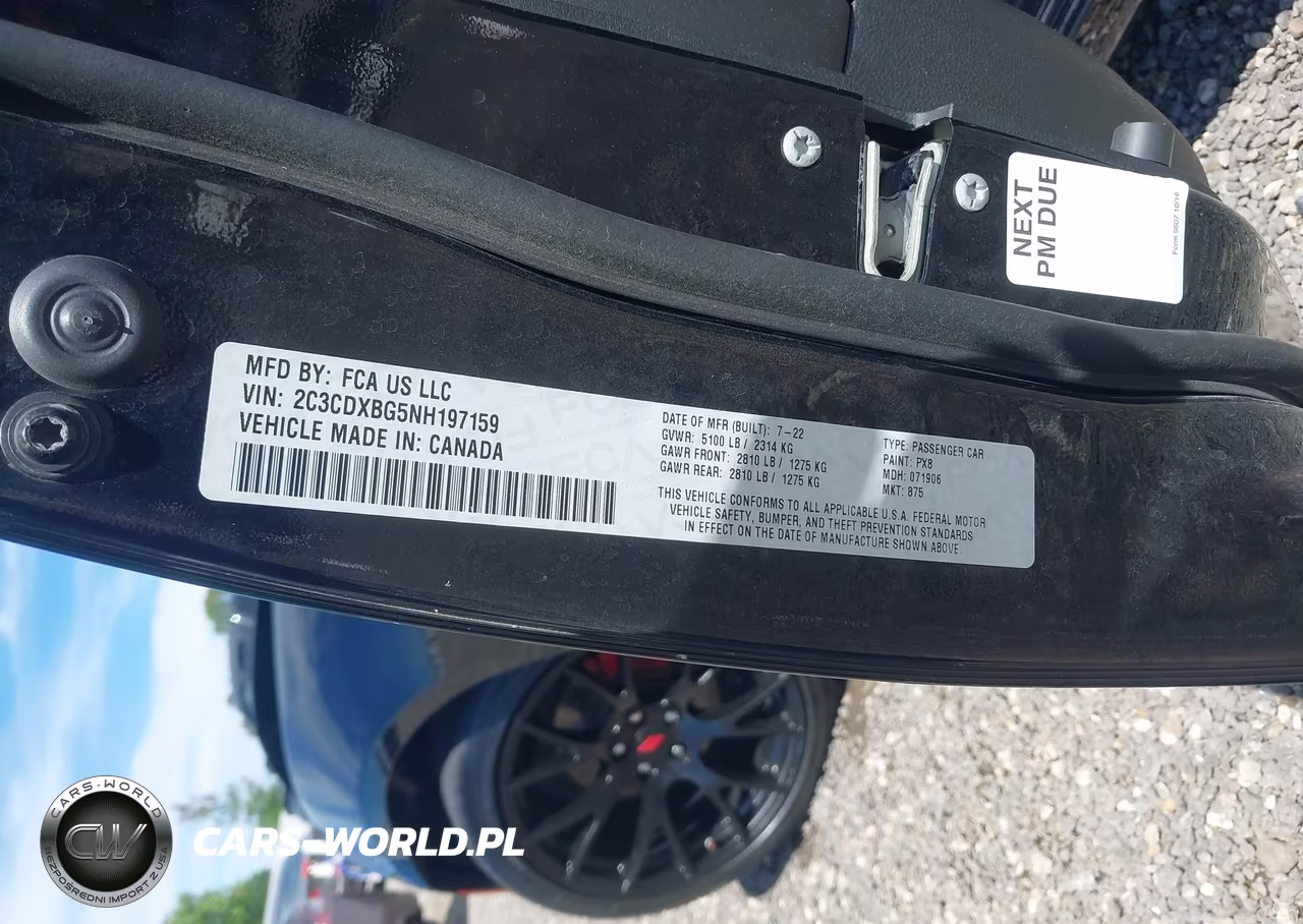 2022 Dodge Charger Sxt Rwd VIN:2C3CDXBG5NH197159 - 9