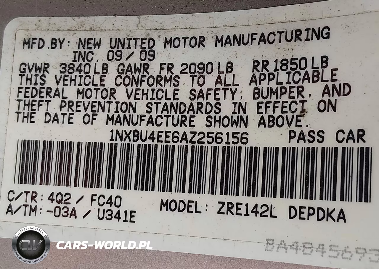 2010 Toyota Corolla Le VIN:1NXBU4EE6AZ256156 - 9