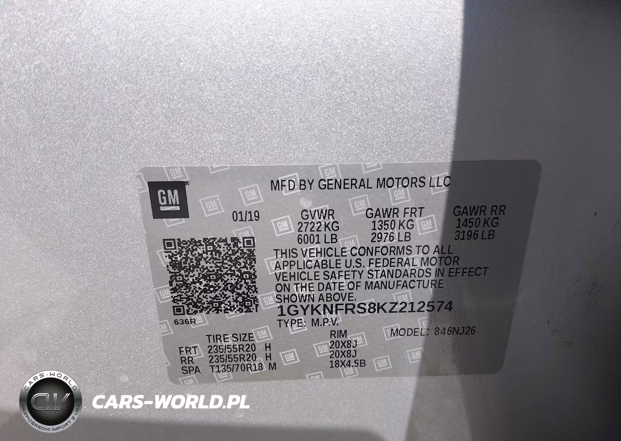 2019 Cadillac Xt5 Premium Luxury VIN:1GYKNFRS8KZ212574 - 9