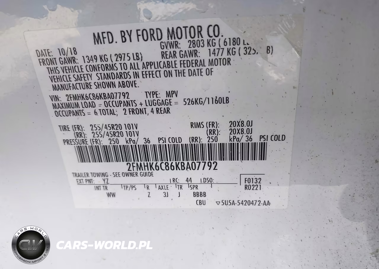 2019 Ford Flex Sel VIN:2FMHK6C86KBA07792 - 9