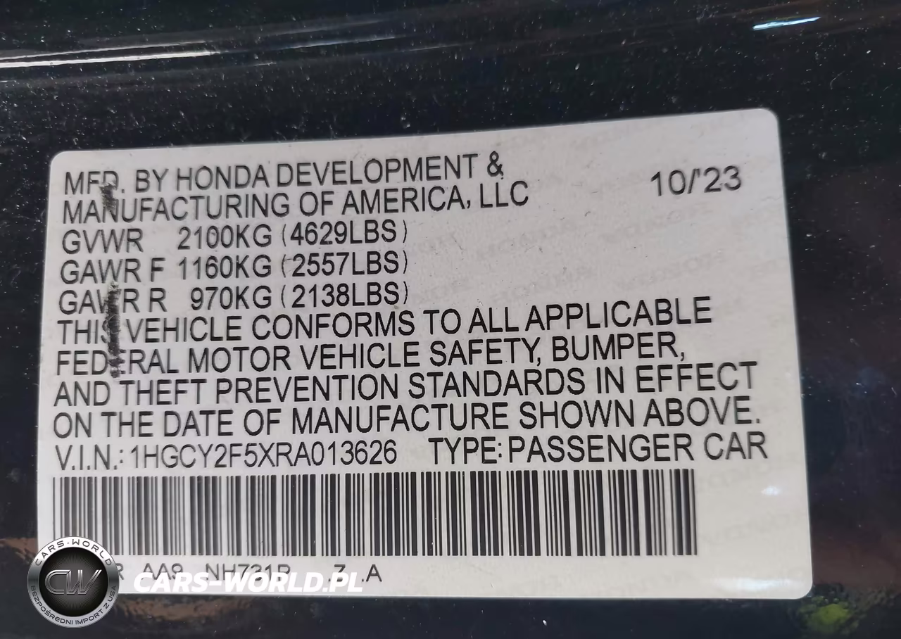 2024 Honda Accord Hybrid Sport VIN:1HGCY2F5XRA013626 - 9