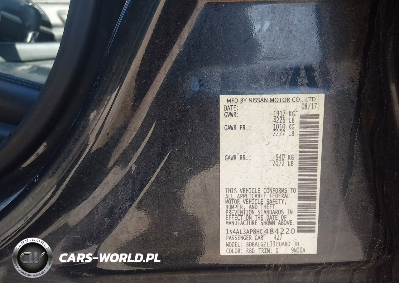 2017 Nissan Altima 2.5 S VIN:1N4AL3AP8HC484220 - 9