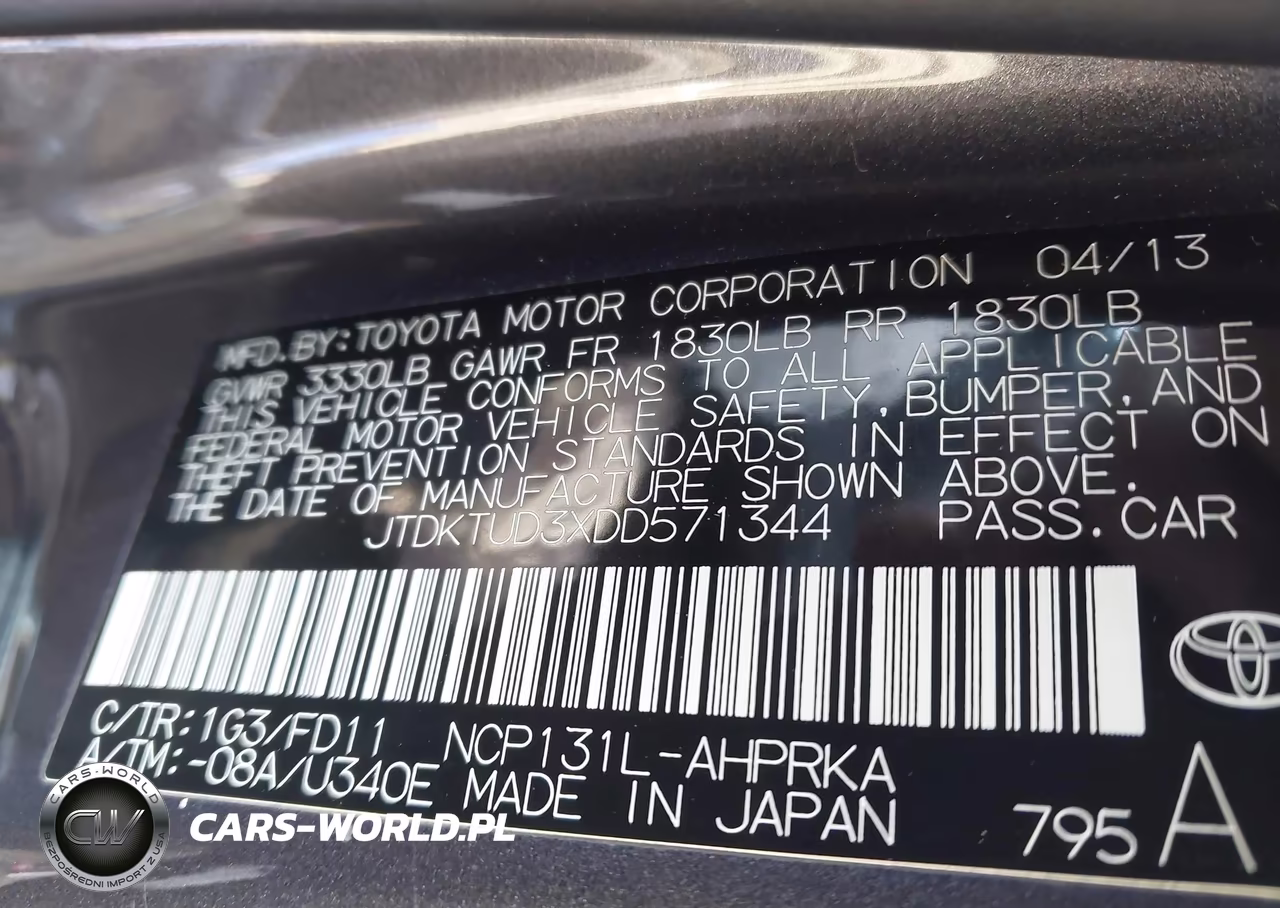 2013 Toyota Yaris Se VIN:JTDKTUD3XDD571344 - 9