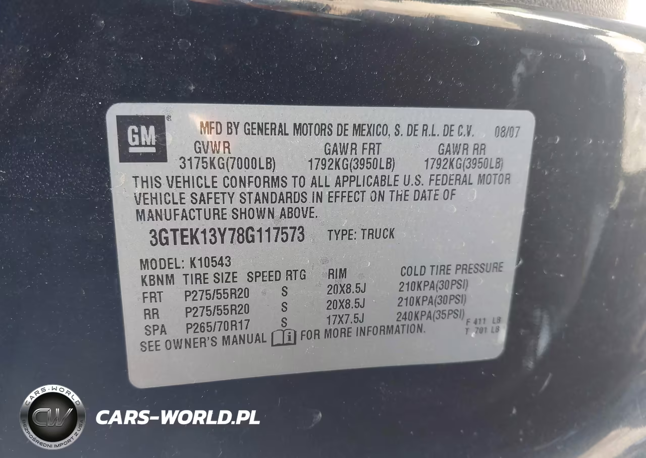 2008 GMC Sierra 1500 Slt VIN:3GTEK13Y78G117573 - 9