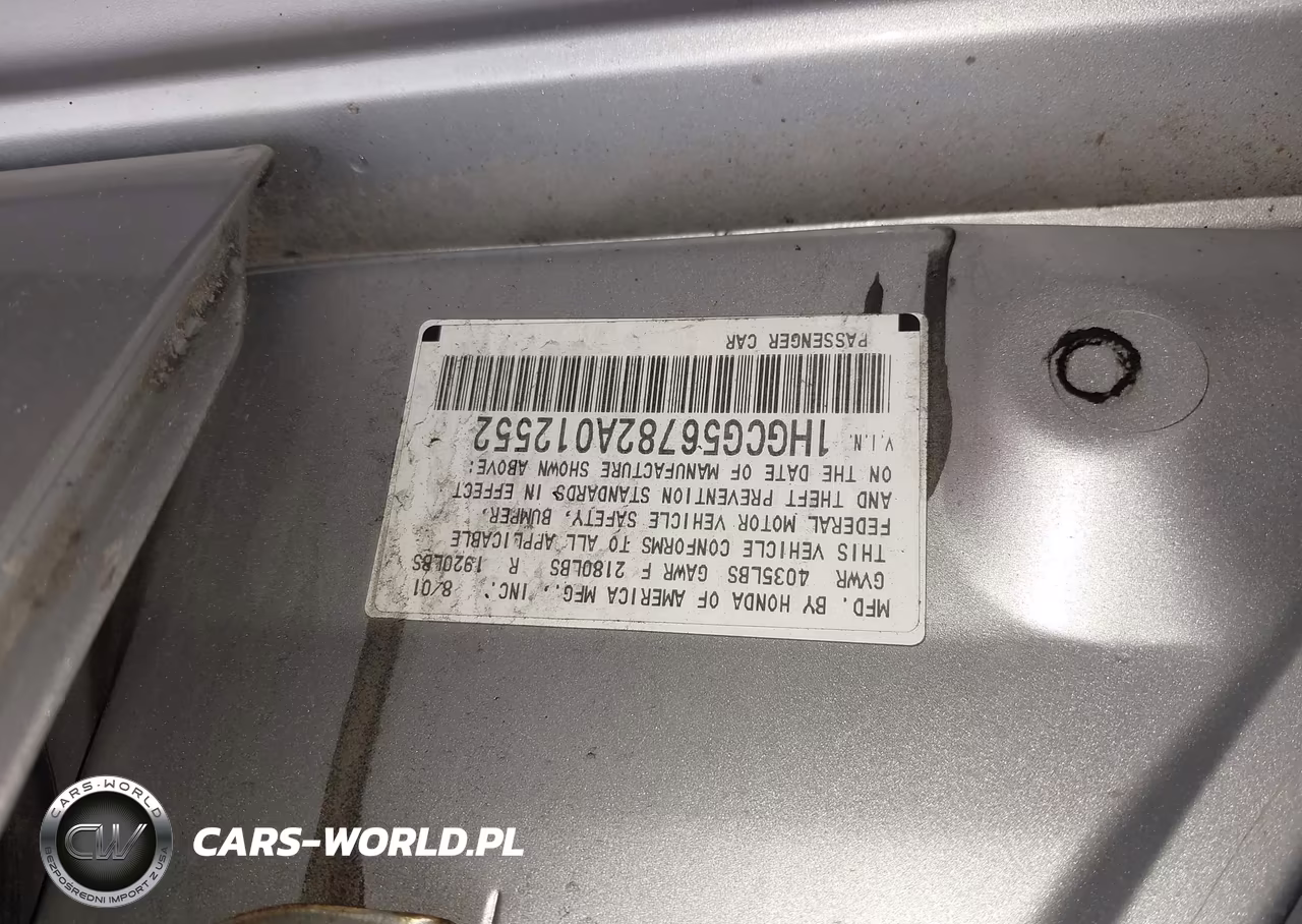 2002 Honda Accord 2.3 Se VIN:1HGCG56782A012552 - 9
