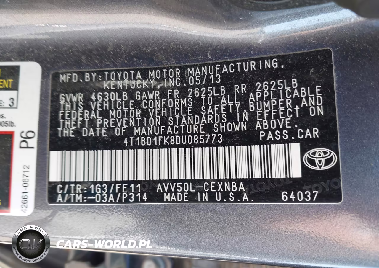2013 Toyota Camry Hybrid Le VIN:4T1BD1FK8DU085773 - 9