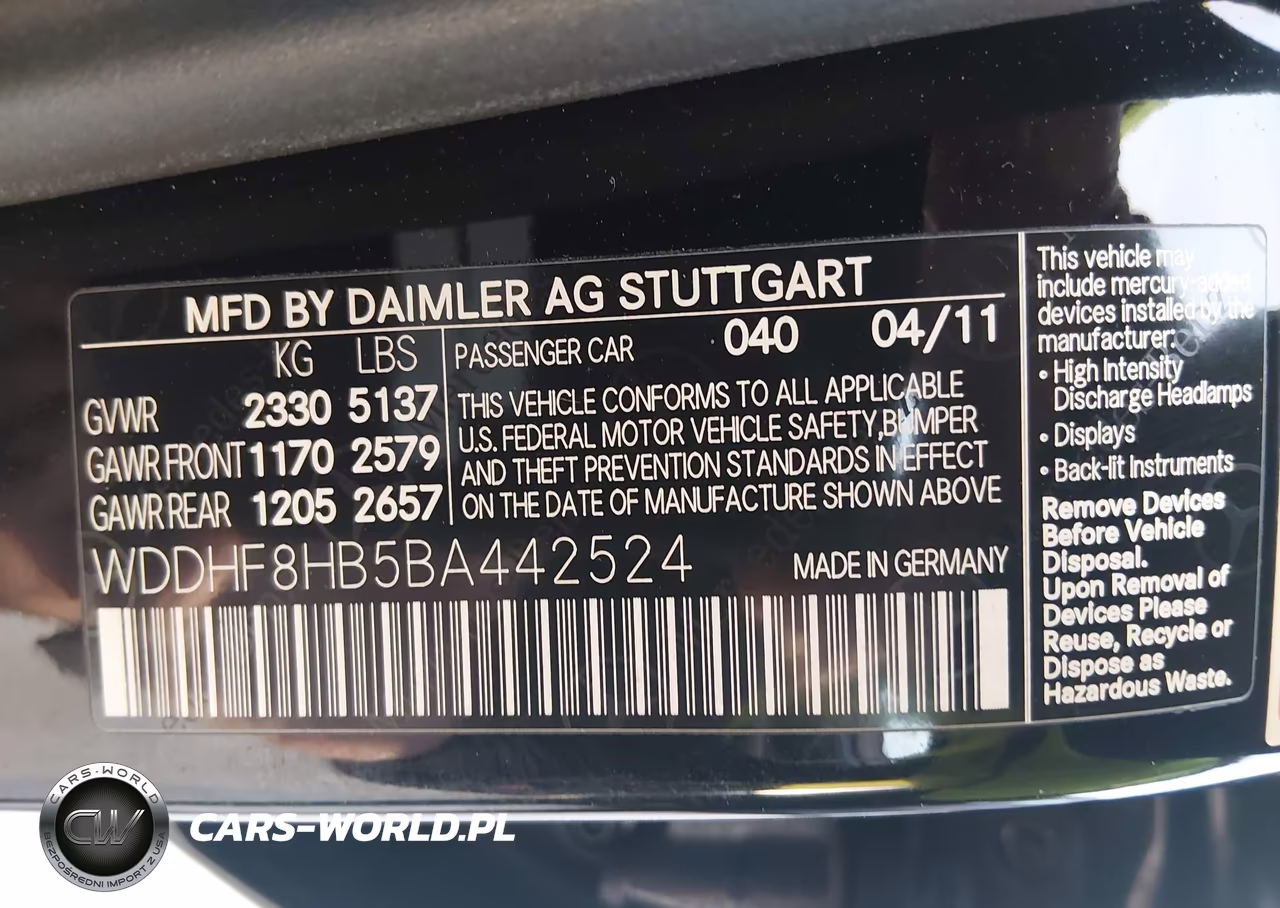 2011 Mercedes-Benz E 350 4Matic VIN:WDDHF8HB5BA442524 - 9