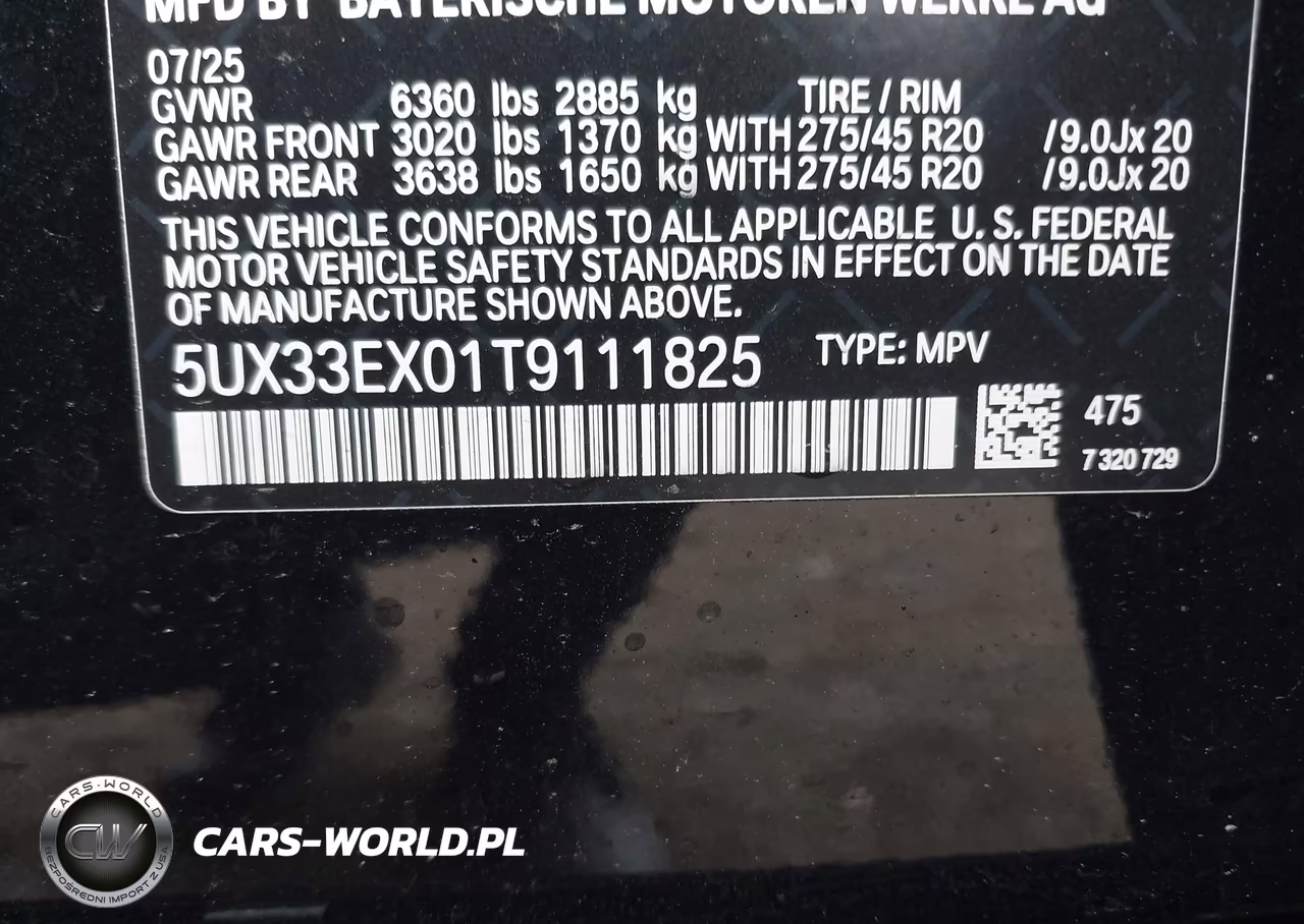 2026 BMW X6 xDrive40I VIN:5UX33EX01T9111825 - 9