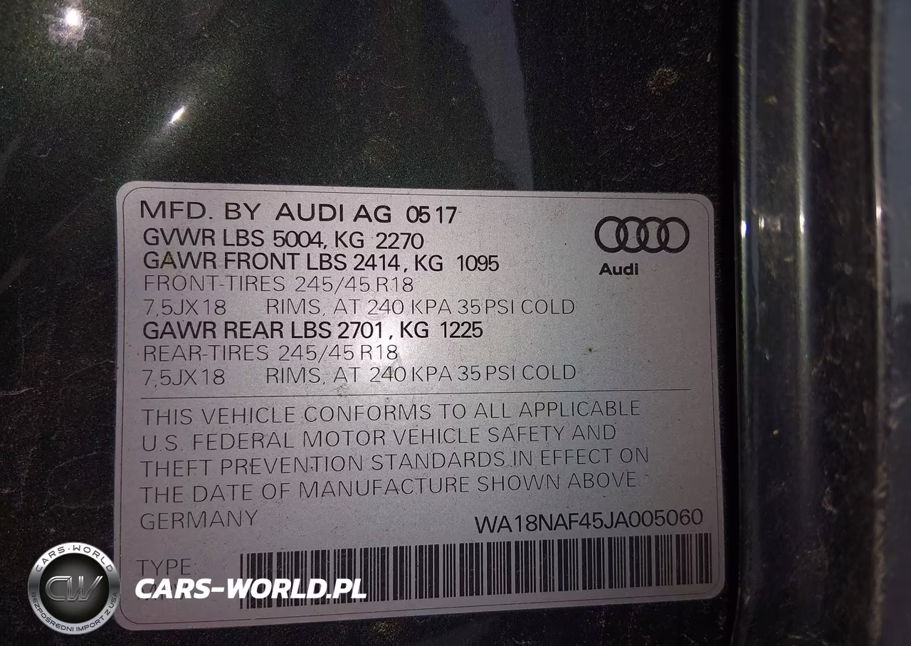 2018 Audi A4 Allroad 2.0T Premium VIN:WA18NAF45JA005060 - 9