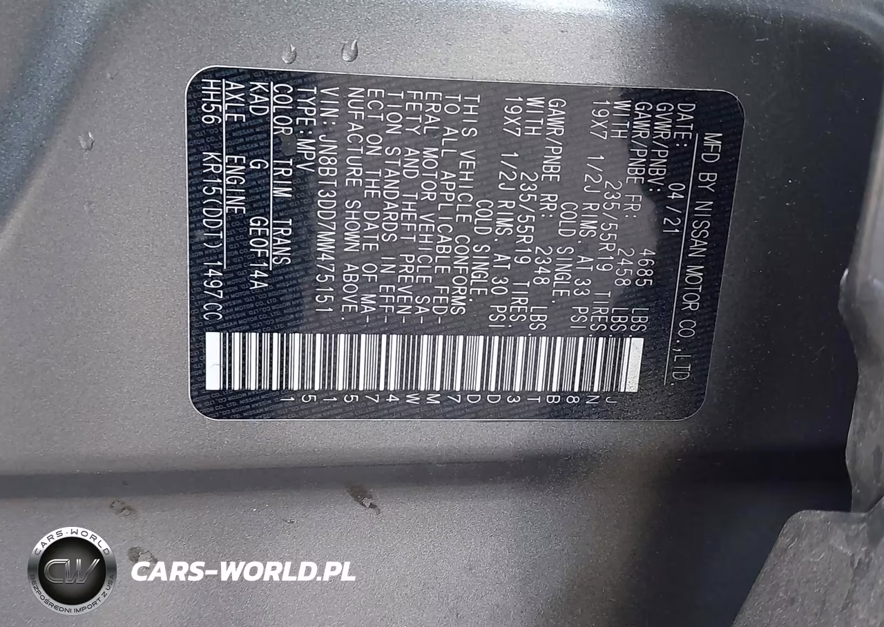 2021 Nissan Rogue VIN:JN8BT3DD7MW475151 - 9