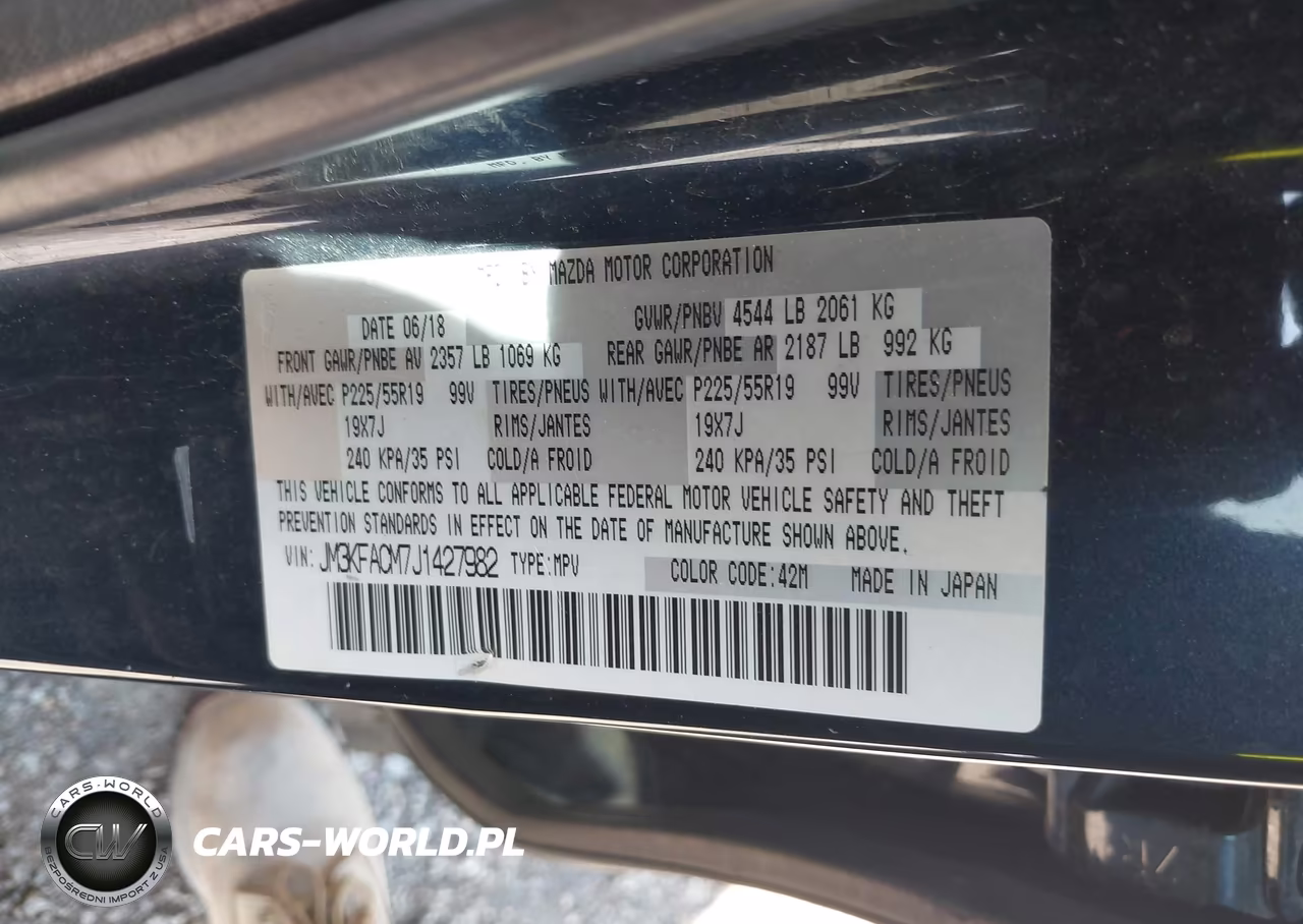 2018 Mazda Cx-5 Touring VIN:JM3KFACM7J1427982 - 9