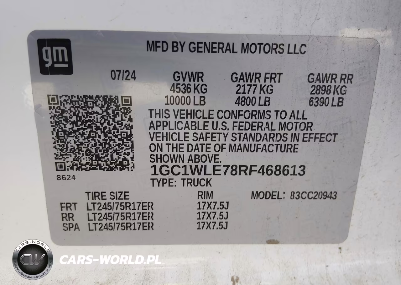 2024 Chevrolet Silverado 2500Hd 2Wd Long Bed Work Truck VIN:1GC1WLE78RF468613 - 9