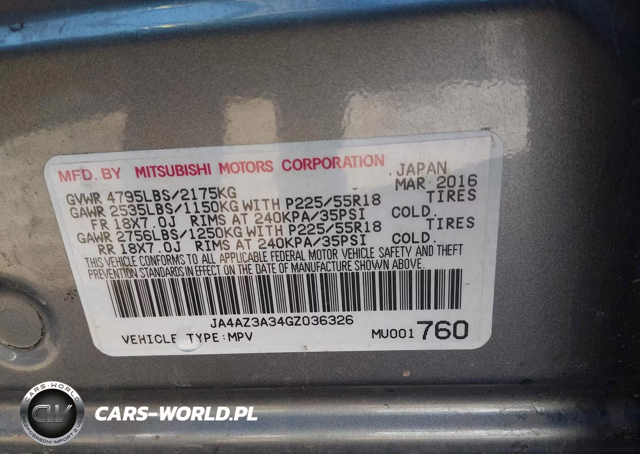 2016 Mitsubishi Outlander Se VIN:JA4AZ3A34GZ036326 - 9