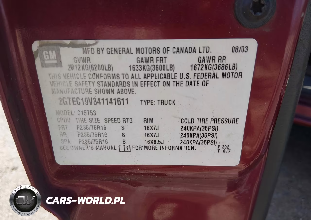 2004 GMC Sierra 1500 Sle VIN:2GTEC19V341141611 - 9