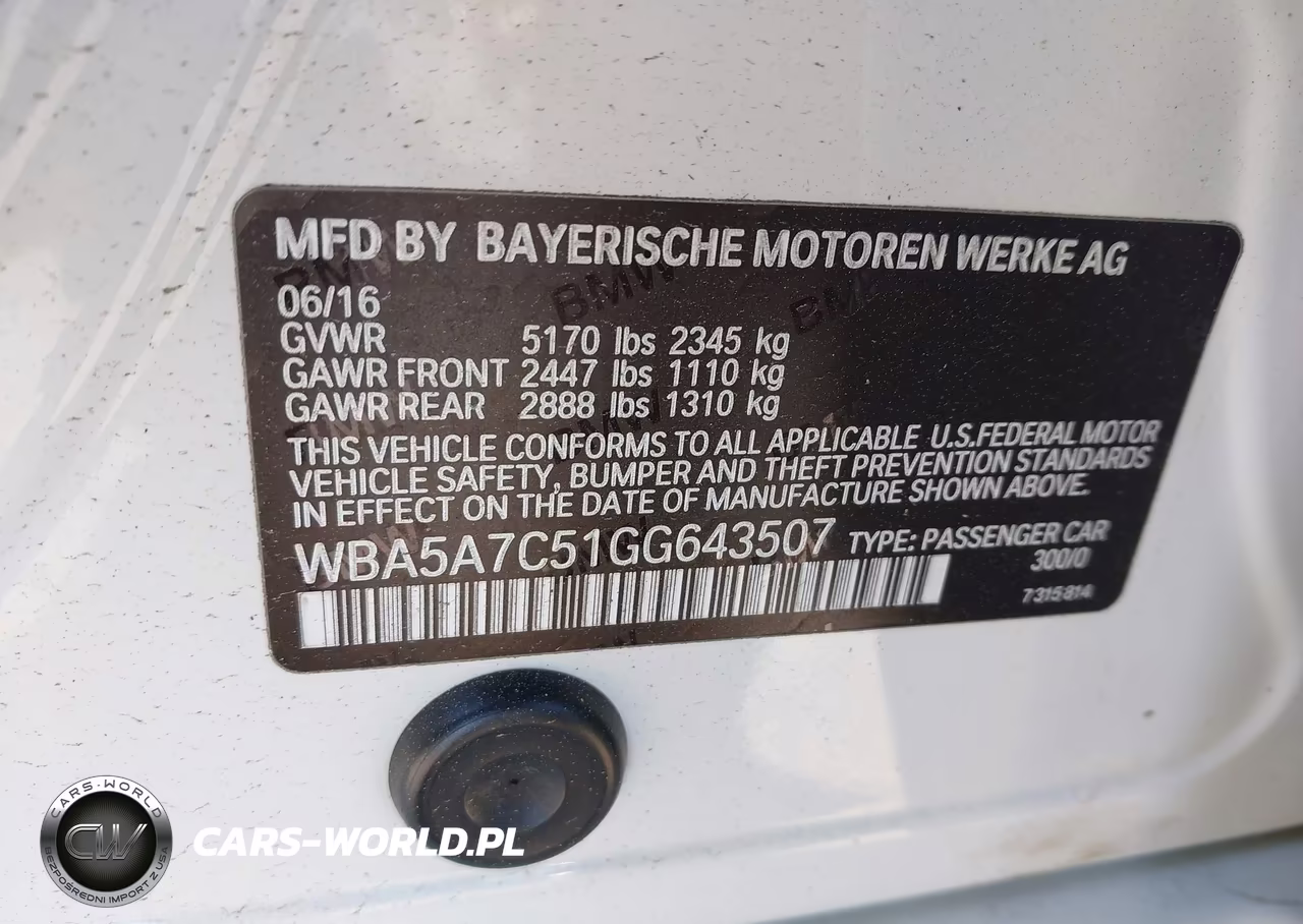 2016 BMW 528I xDrive VIN:WBA5A7C51GG643507 - 9