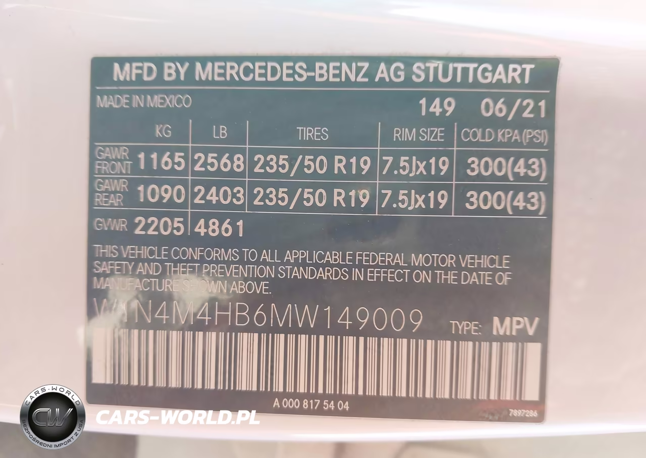 2021 Mercedes-Benz Glb 250 4Matic VIN:W1N4M4HB6MW149009 - 9