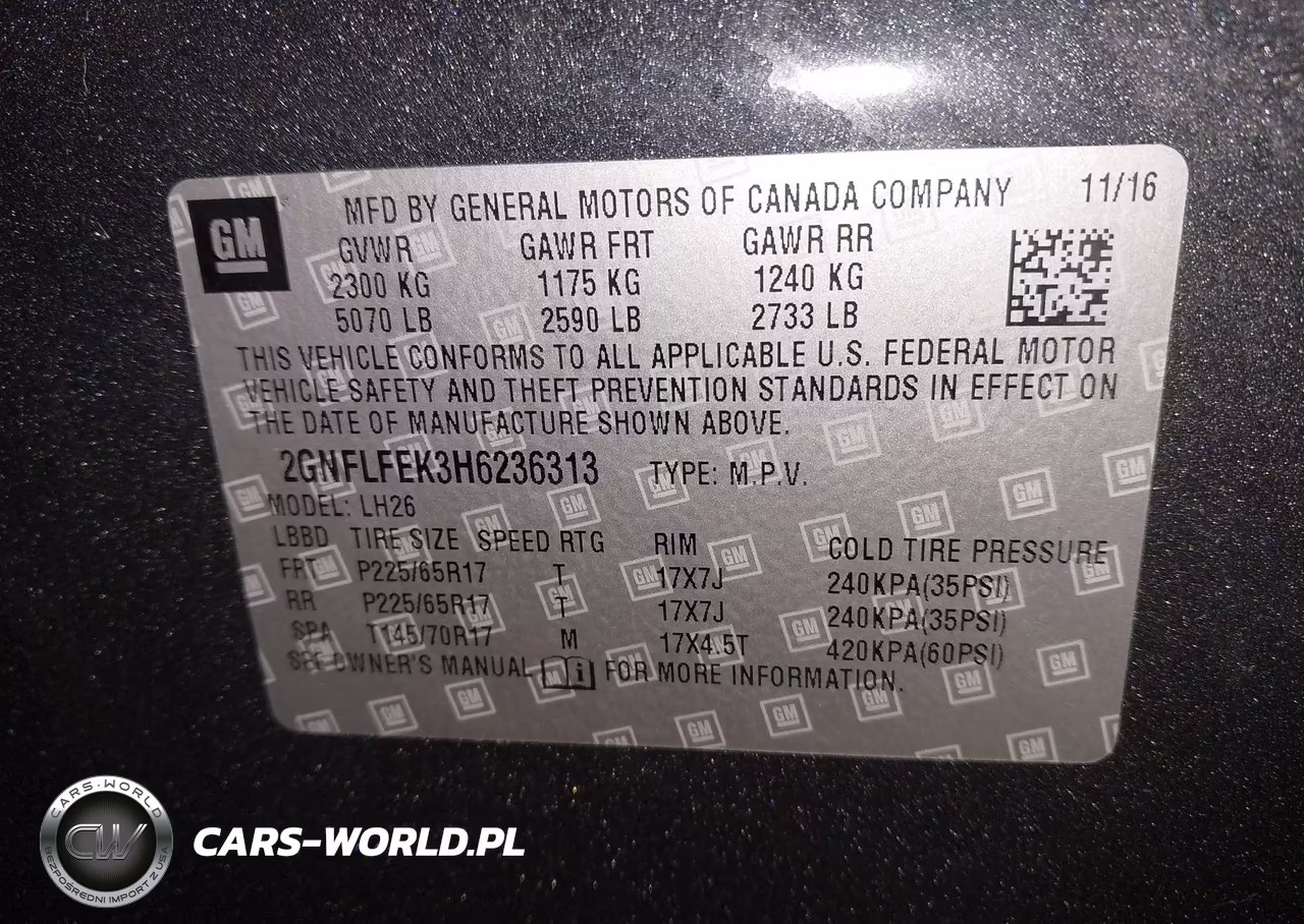 2017 Chevrolet Equinox Lt VIN:2GNFLFEK3H6236313 - 9
