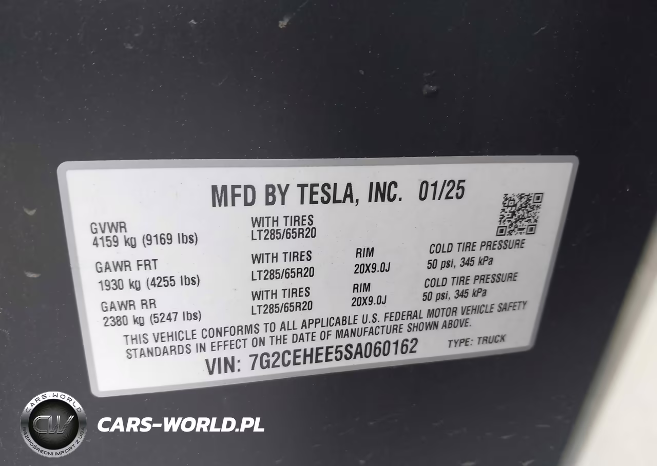 2025 Tesla Cybertruck Cyberbeast VIN:7G2CEHEE5SA060162 - 9