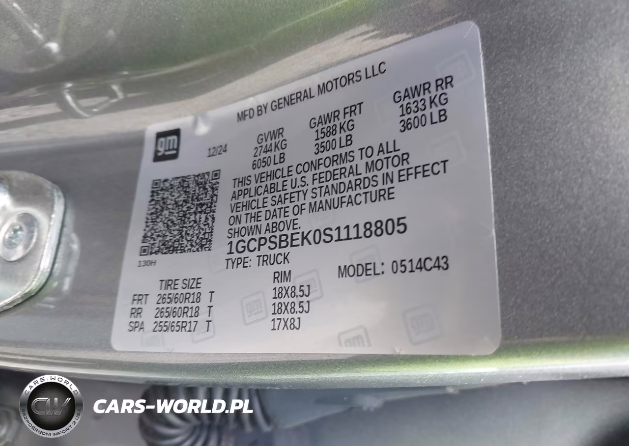 2025 Chevrolet Colorado 2Wd Wt VIN:1GCPSBEK0S1118805 - 9