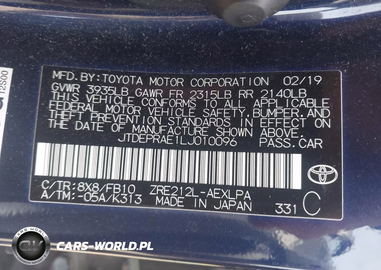 2020 Toyota Corolla Le VIN:JTDEPRAE1LJ010096 - 9