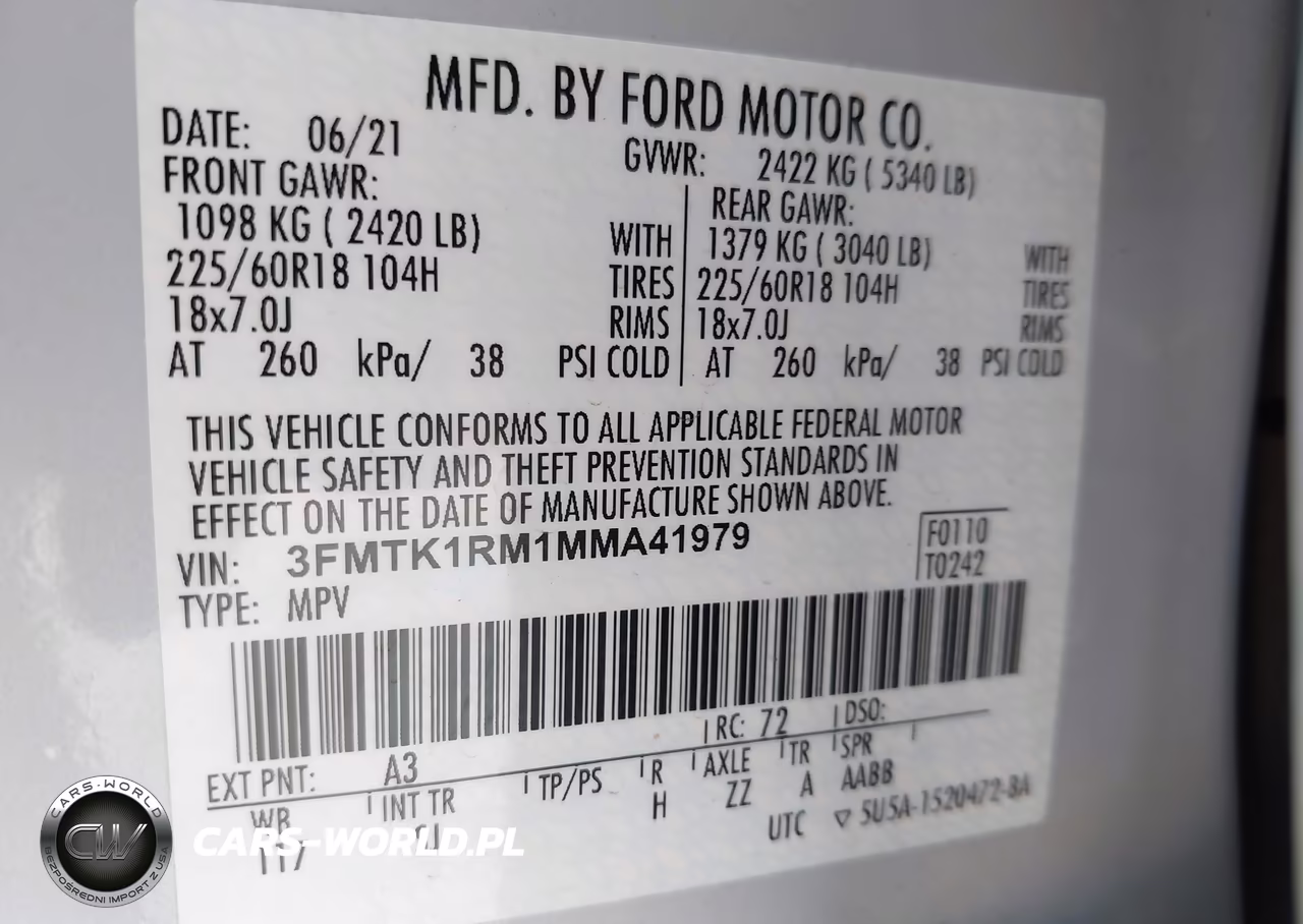 2021 Ford Mustang Mach-E Select VIN:3FMTK1RM1MMA41979 - 9