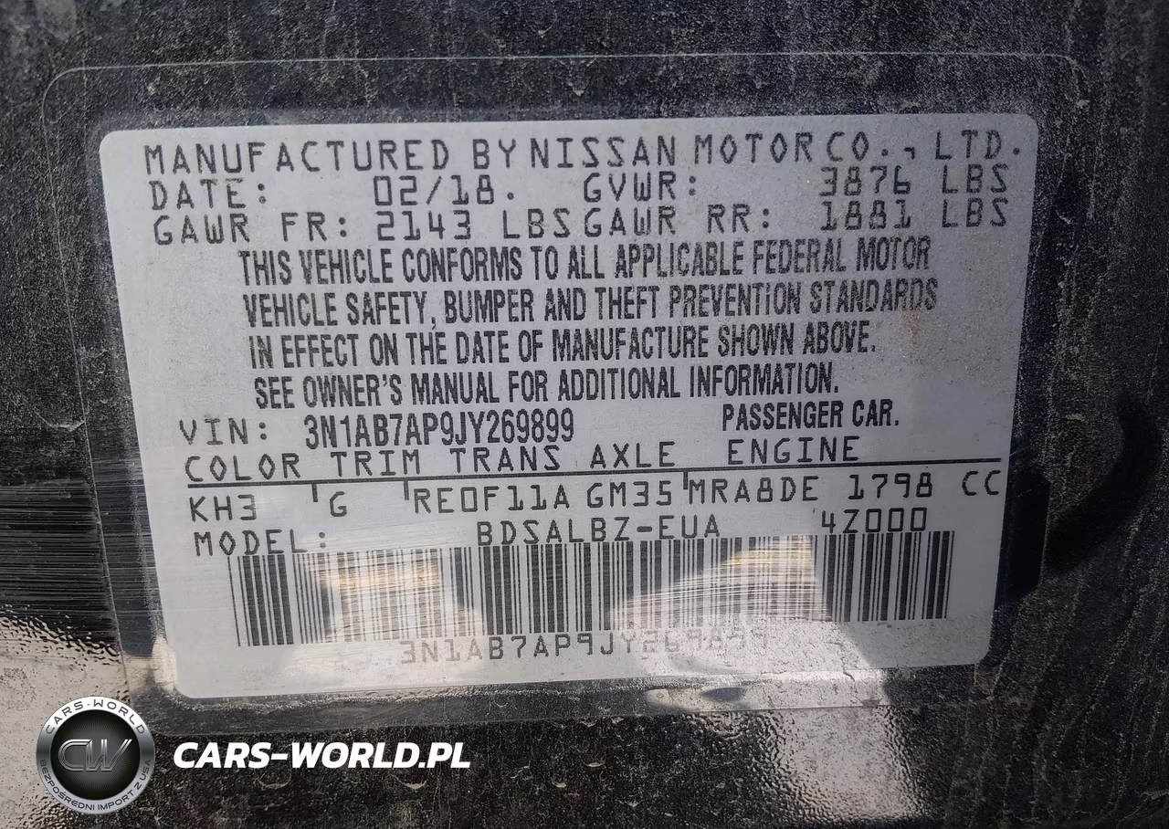 2018 Nissan Sentra S VIN:3N1AB7AP9JY269899 - 9