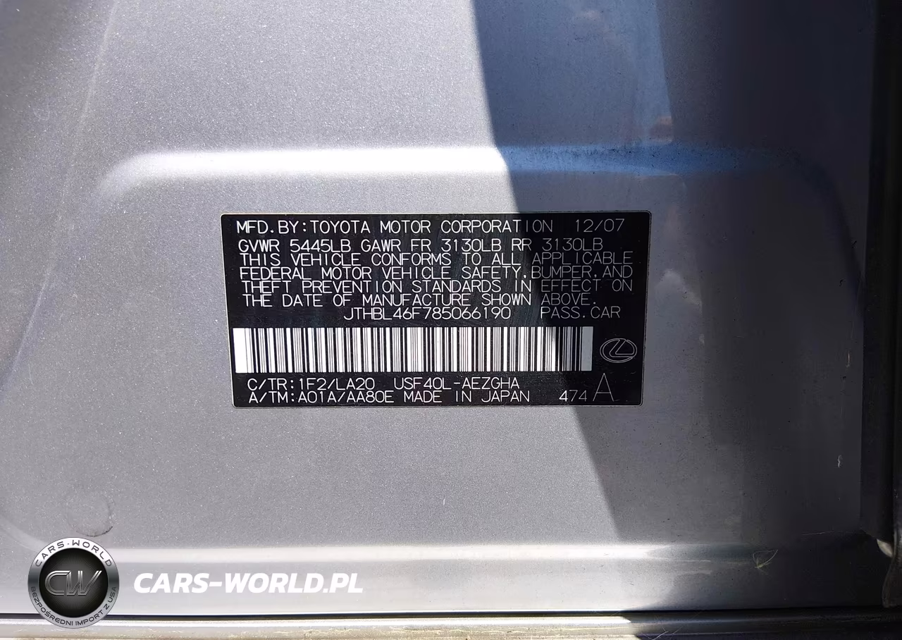 2008 Lexus Ls 460 VIN:JTHBL46F785066190 - 9