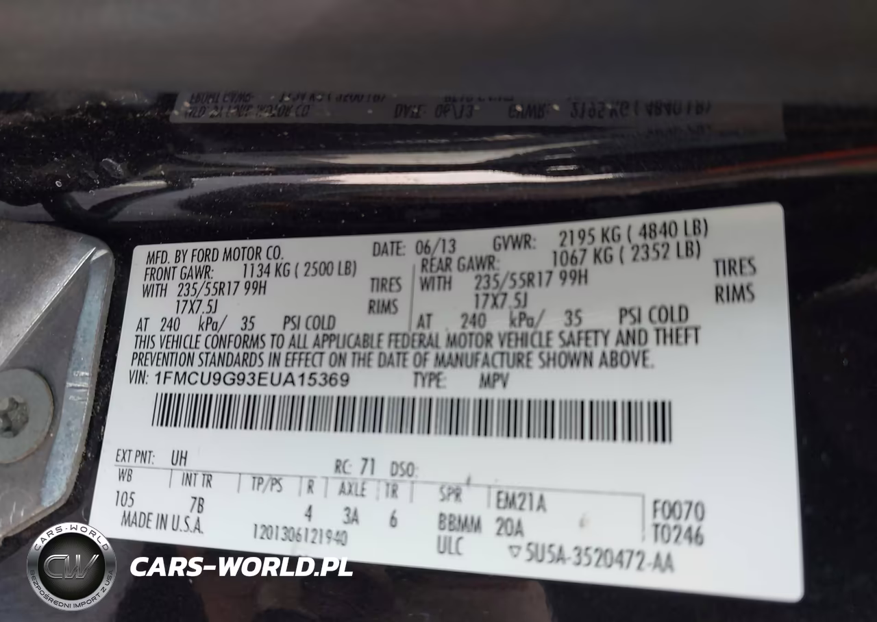 2014 Ford Escape Se VIN:1FMCU9G93EUA15369 - 9