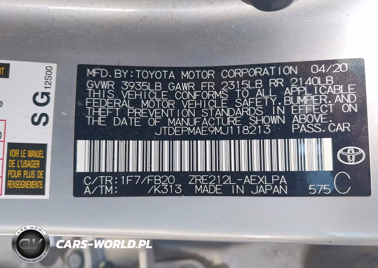 2021 Toyota Corolla Le VIN:JTDEPMAE9MJ118213 - 9