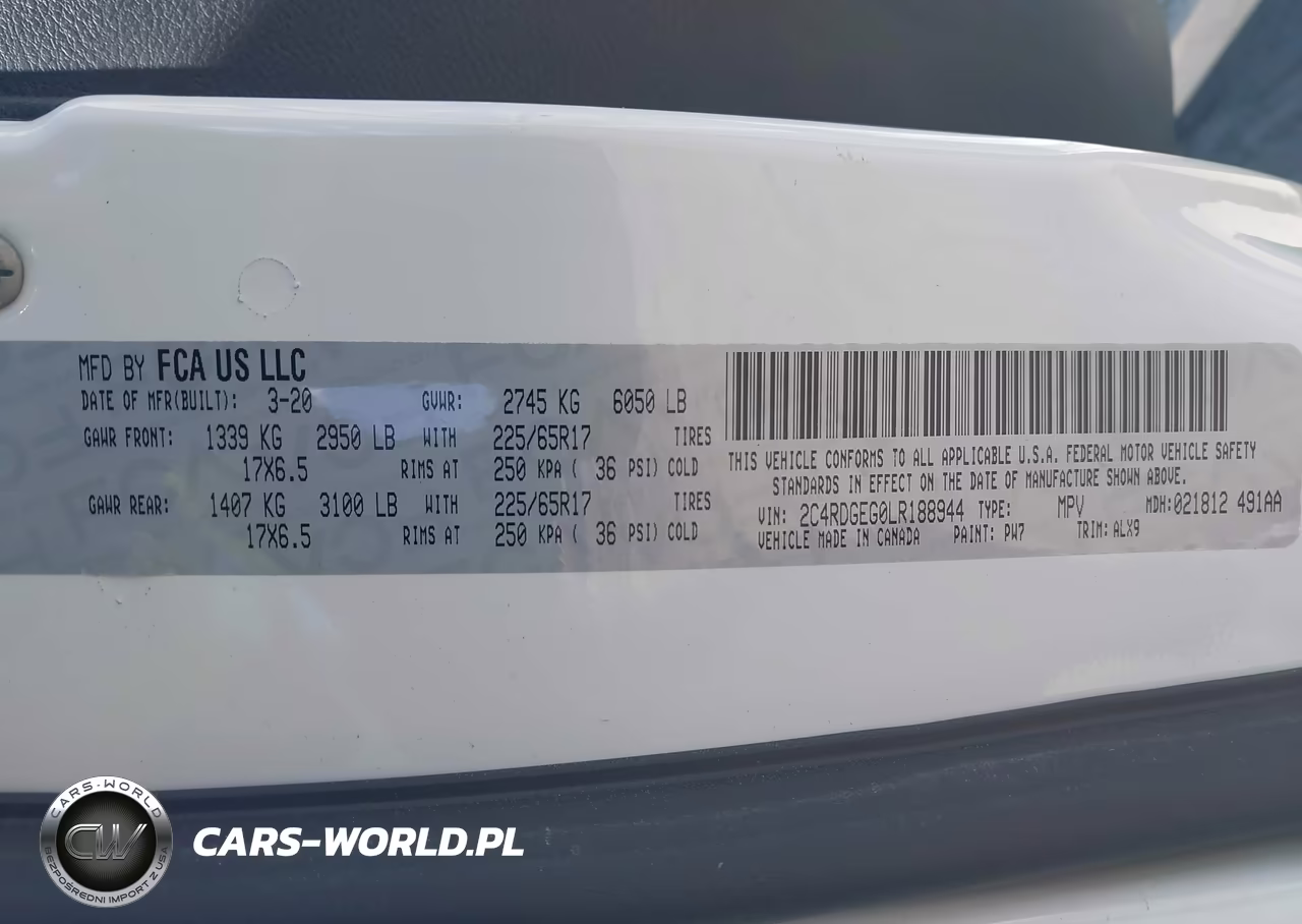 2020 Dodge Grand Caravan Gt VIN:2C4RDGEG0LR188944 - 9