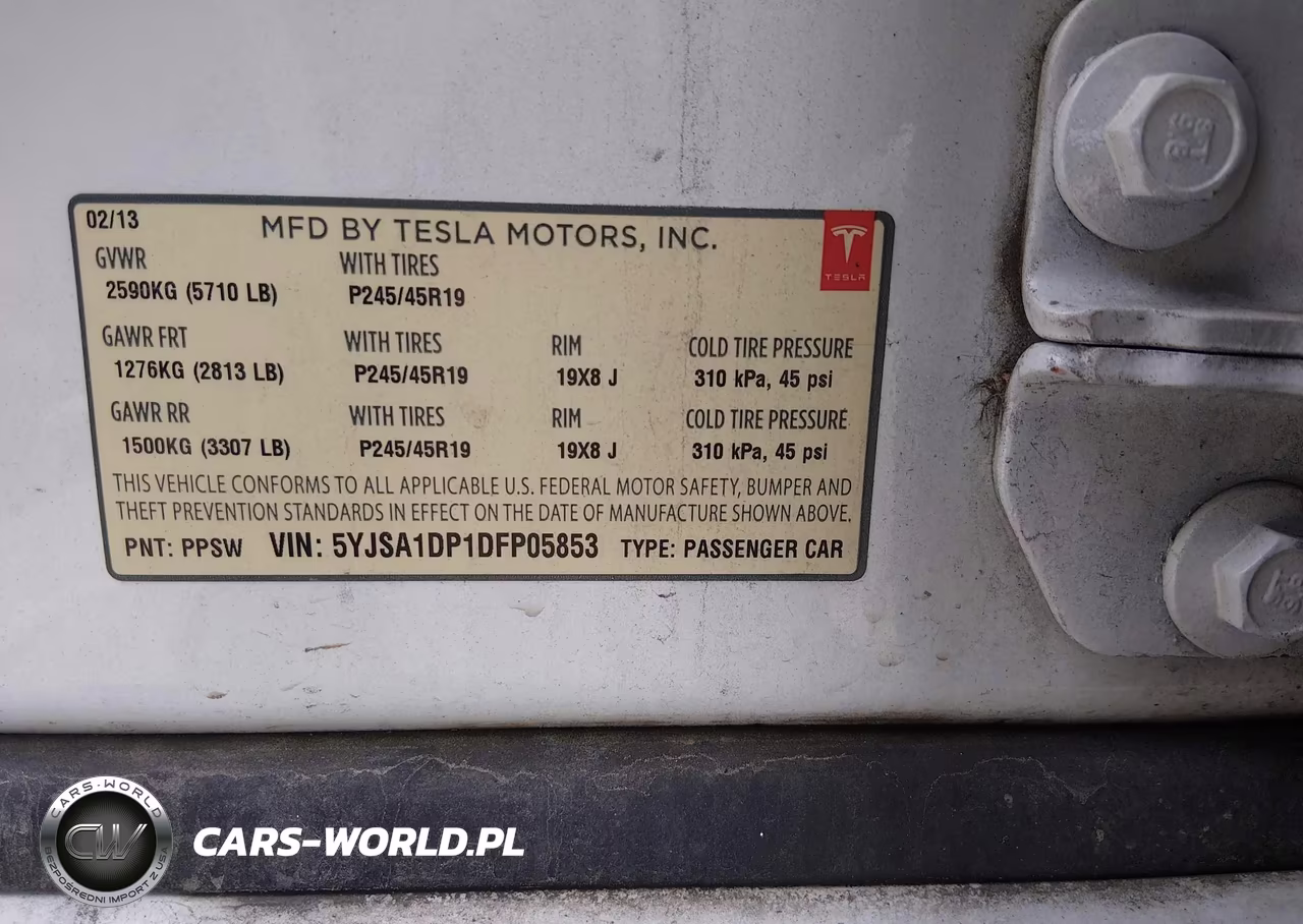2013 Tesla Model S Performance VIN:5YJSA1DP1DFP05853 - 9