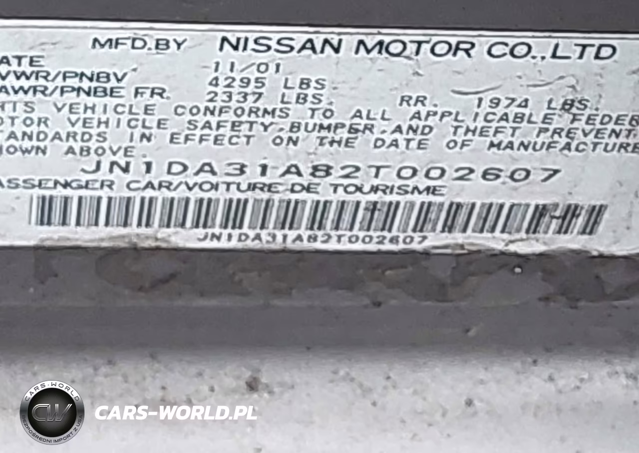 2002 Nissan Maxima Gle VIN:JN1DA31A82T002607 - 9