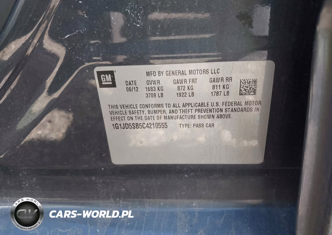2012 Chevrolet Sonic 1Lt VIN:1G1JD5SB5C4210555 - 9