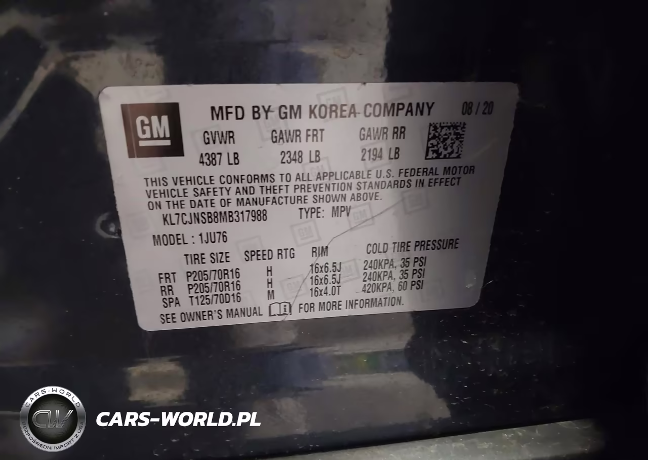2021 Chevrolet Trax Awd Ls VIN:KL7CJNSB8MB317988 - 9