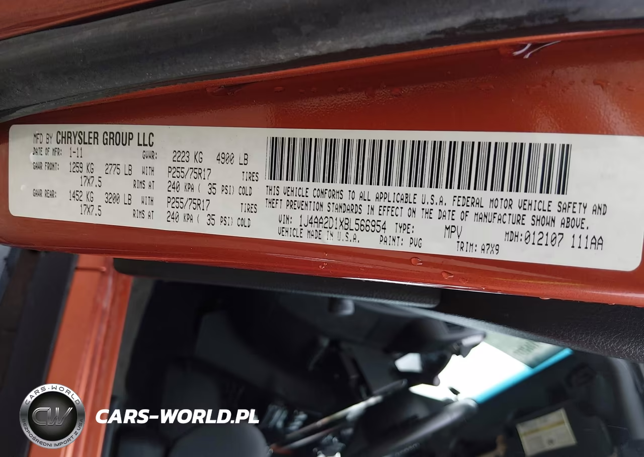 2011 Jeep Wrangler Sport VIN:1J4AA2D1XBL566954 - 9