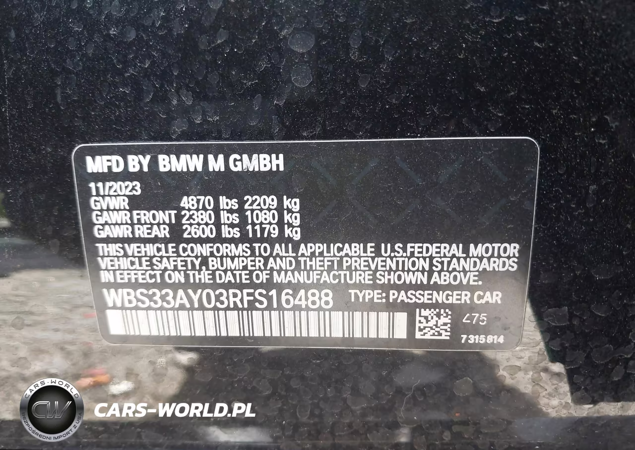 2024 BMW M3 Competition VIN:WBS33AY03RFS16488 - 9