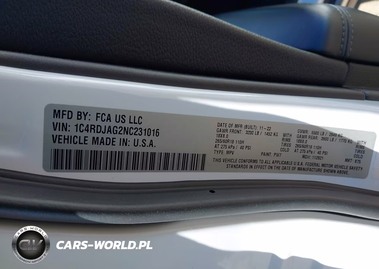 2022 Dodge Durango Sxt Awd VIN:1C4RDJAG2NC231016 - 9